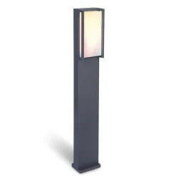 Borne Lumineuse Lutec Qubo Led Anthracite, 1 Lumiere, Changeur De Couleurs