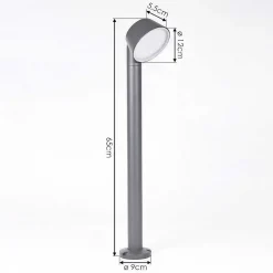 Borne Lumineuse Moroni Led Anthracite, 1 Lumiere