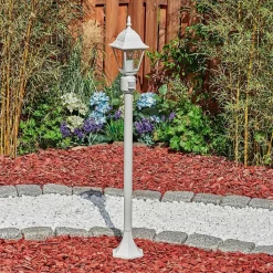 Borne Lumineuse Naofe Blanc, 1 Lumiere, Detecteur De Mouvement