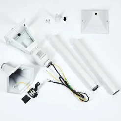 Borne Lumineuse Naofe Blanc, 1 Lumiere, Detecteur De Mouvement