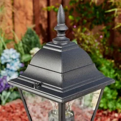 Borne Lumineuse Naofe Noir, 1 Lumiere