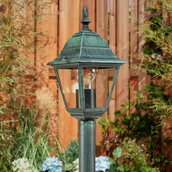 Borne Lumineuse Naofe Vert, Noir, 1 Lumiere