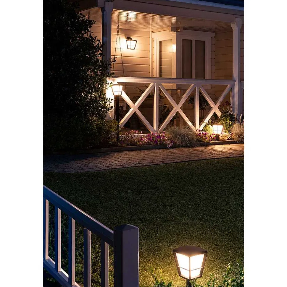 Borne Lumineuse Philips Hue Ambiance White & Color Econic Led Noir, 1 Lumiere, Changeur De Couleurs