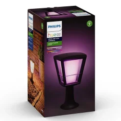 Borne Lumineuse Philips Hue Ambiance White & Color Econic Led Noir, 1 Lumiere, Changeur De Couleurs
