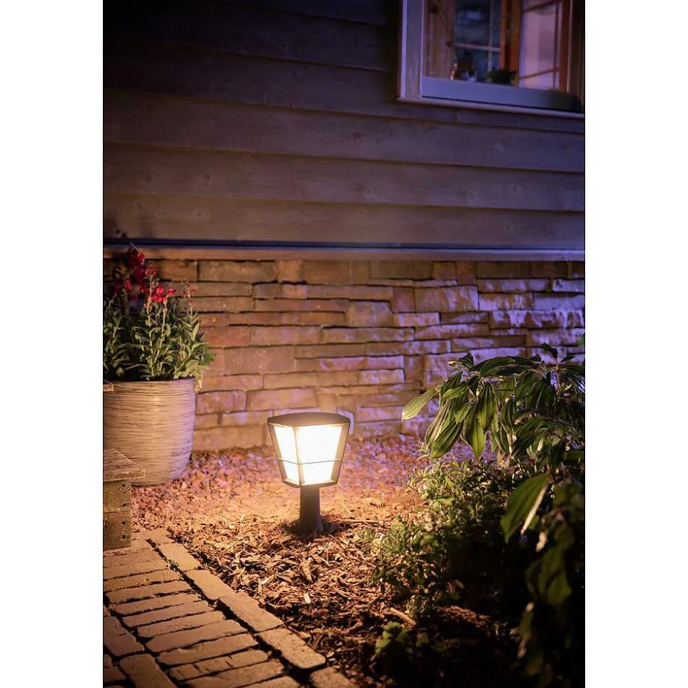 Borne Lumineuse Philips Hue Ambiance White & Color Econic Led Noir, 1 Lumiere, Changeur De Couleurs