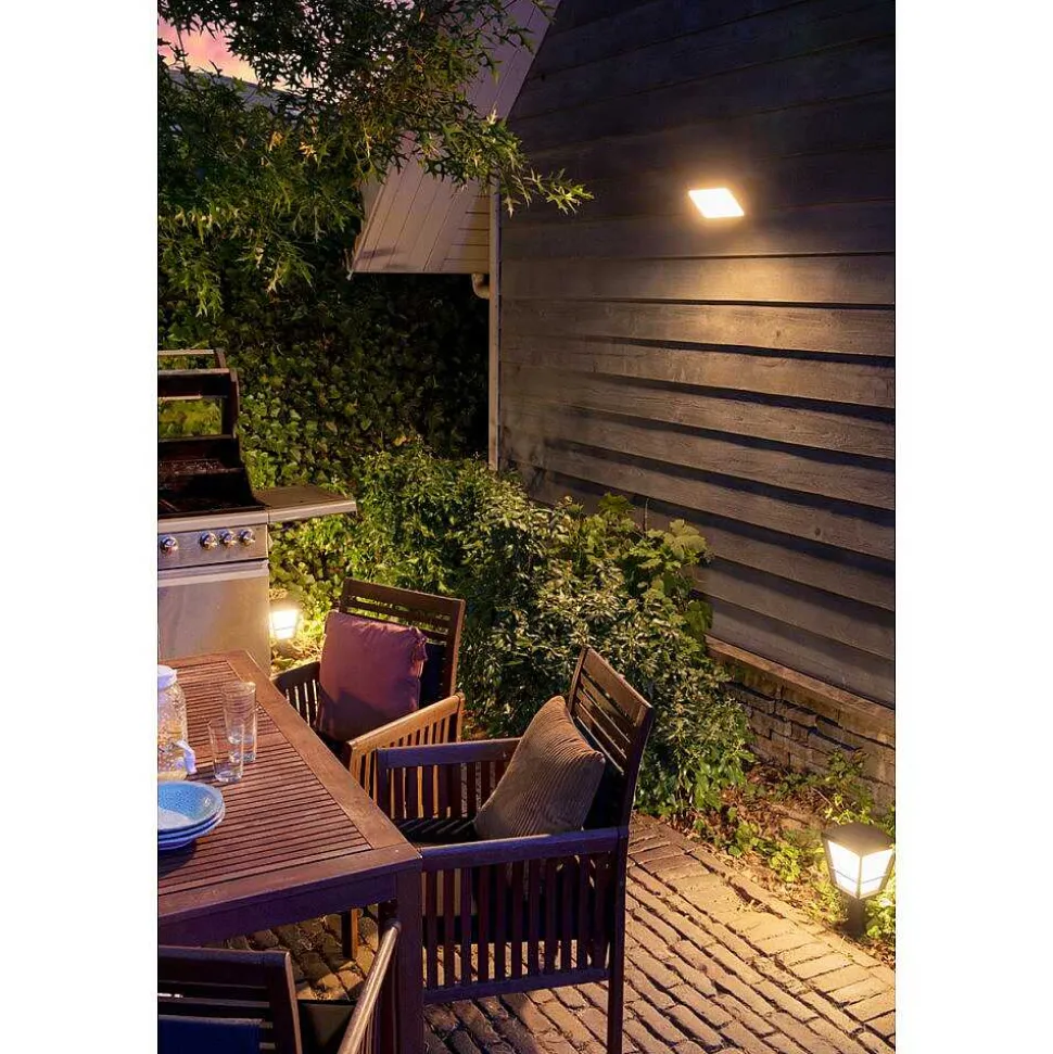Borne Lumineuse Philips Hue Ambiance White & Color Econic Led Noir, 1 Lumiere, Changeur De Couleurs