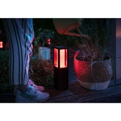 Borne Lumineuse Philips Hue Ambiance White & Color Impress Led Noir, 1 Lumiere, Changeur De Couleurs
