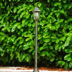 Borne Lumineuse Ribadeo Brun Dore, 1 Lumiere