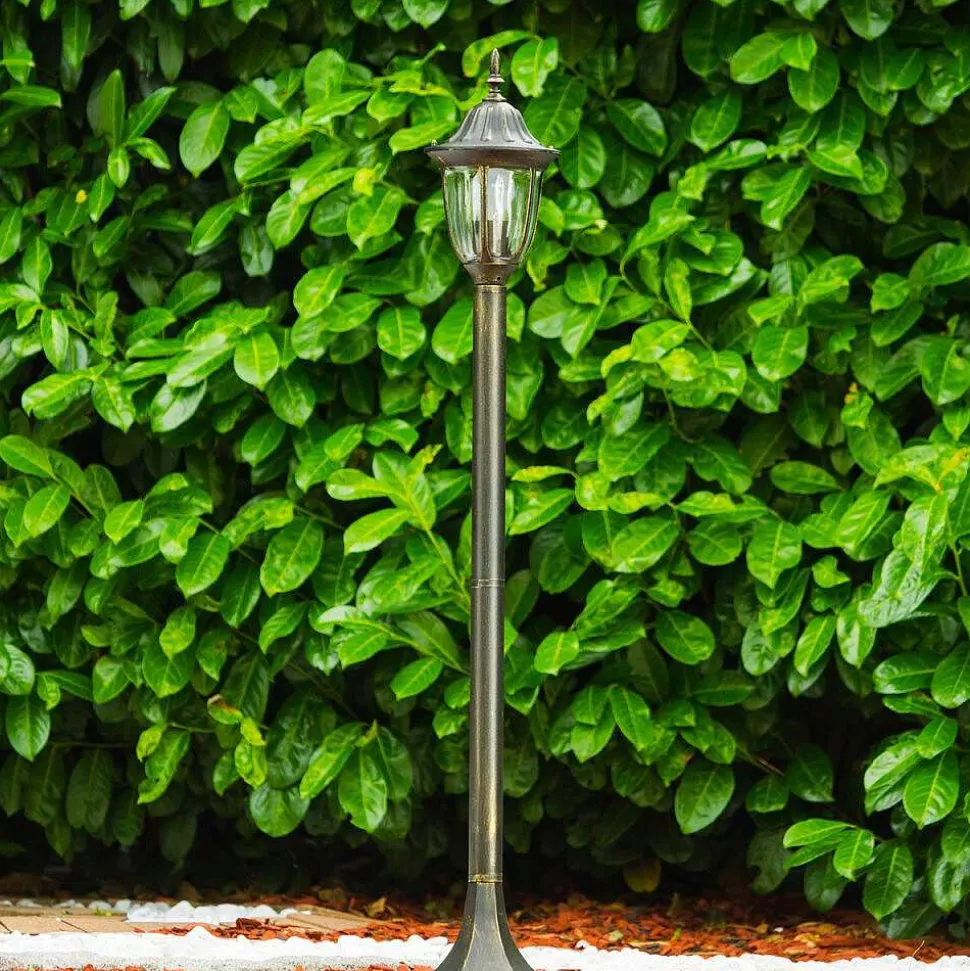 Borne Lumineuse Ribadeo Brun Dore, 1 Lumiere