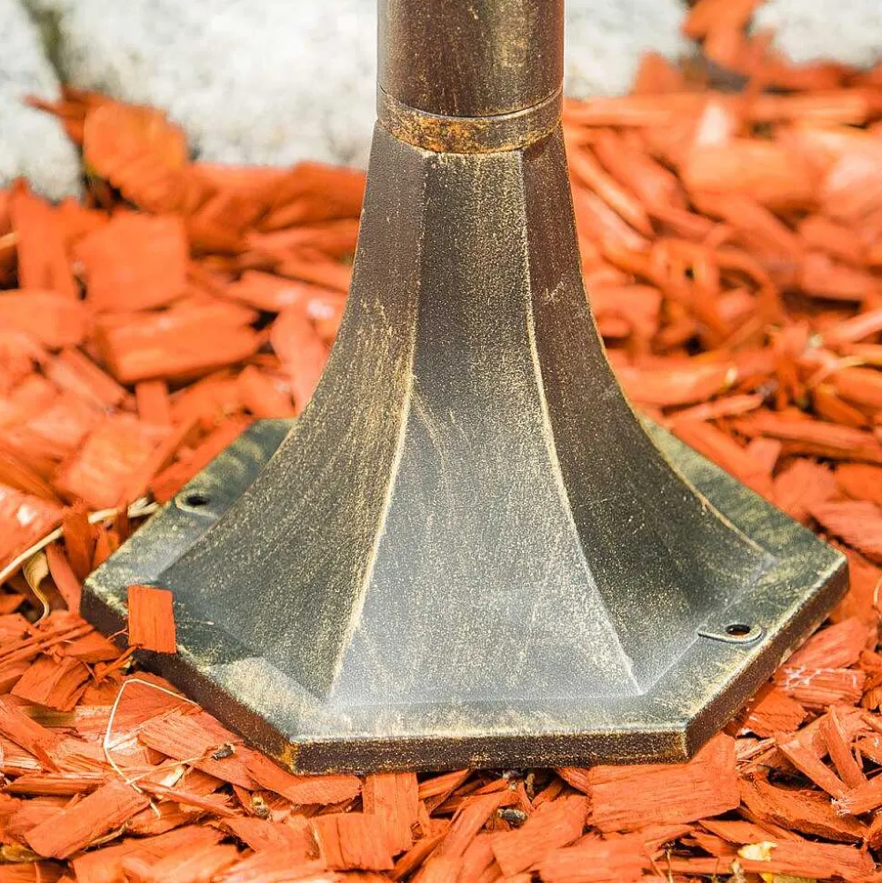 Borne Lumineuse Ribadeo Brun Dore, 1 Lumiere