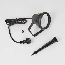 Borne Lumineuse Sempach Led Noir, 1 Lumiere, Changeur De Couleurs