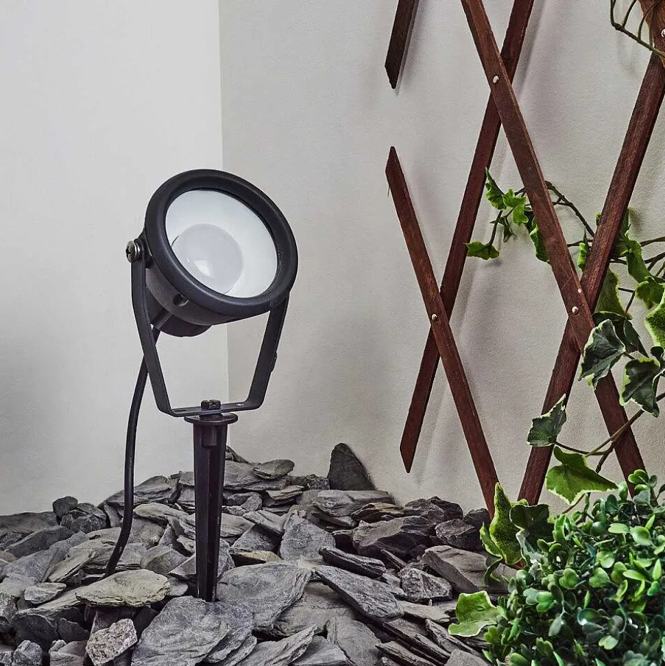 Borne Lumineuse Sempach Led Noir, 1 Lumiere, Changeur De Couleurs