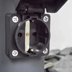 Borne Lumineuse Sessa Anthracite, 1 Lumiere, Detecteur De Mouvement