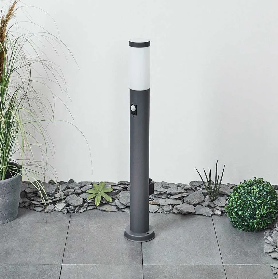 Borne Lumineuse Sessa Anthracite, 1 Lumiere, Detecteur De Mouvement