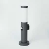 Borne Lumineuse Sessa Anthracite, 1 Lumiere, Detecteur De Mouvement