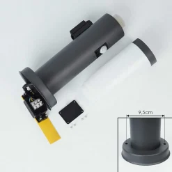 Borne Lumineuse Sessa Anthracite, 1 Lumiere, Detecteur De Mouvement