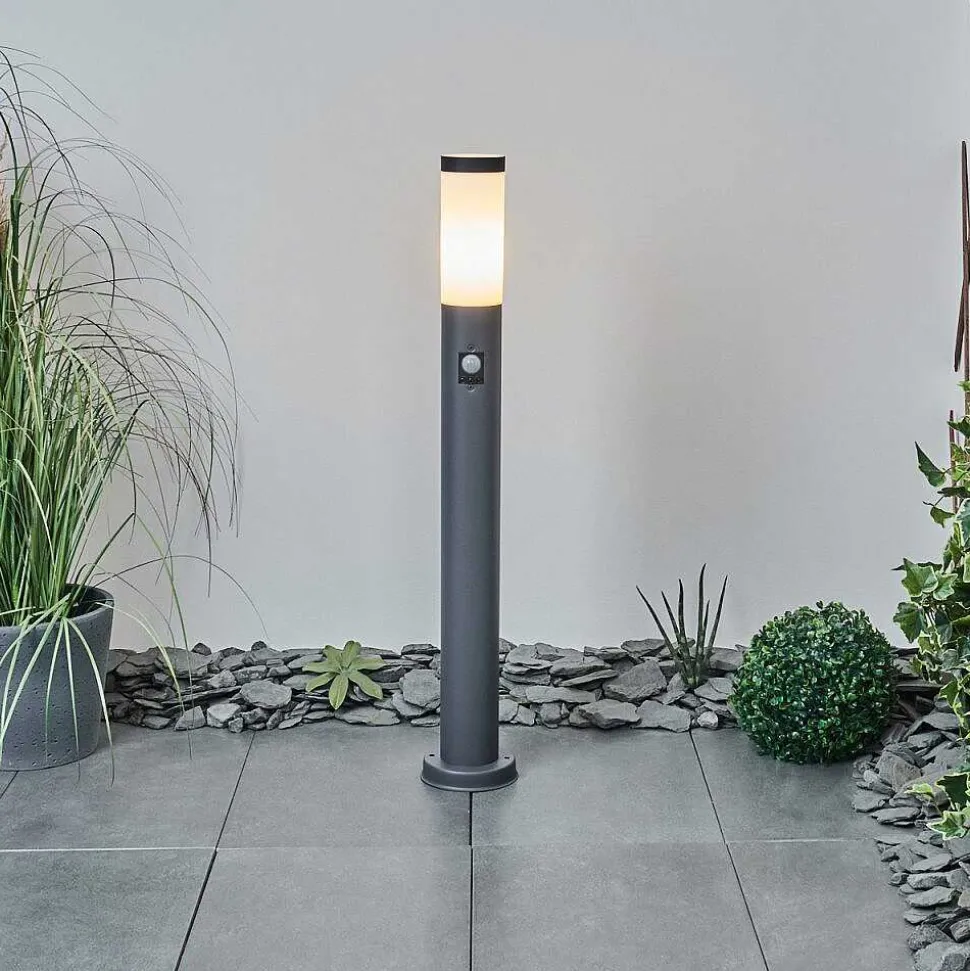 Borne Lumineuse Sessa Anthracite, 1 Lumiere, Detecteur De Mouvement