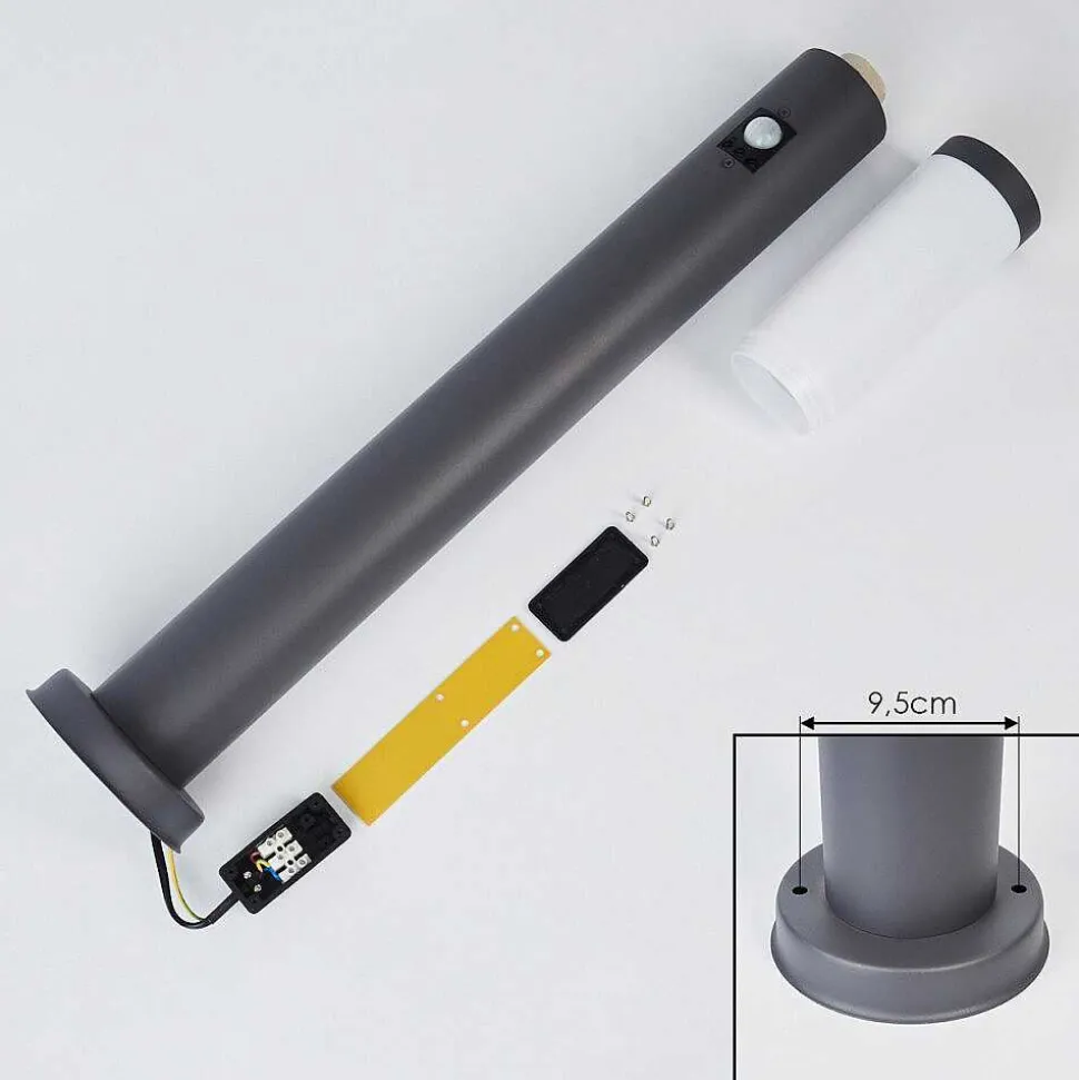 Borne Lumineuse Sessa Anthracite, 1 Lumiere, Detecteur De Mouvement