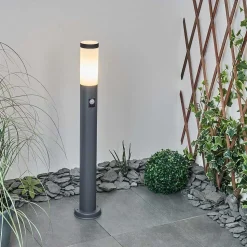 Borne Lumineuse Sessa Anthracite, 1 Lumiere, Detecteur De Mouvement