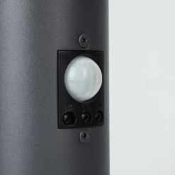 Borne Lumineuse Sessa Anthracite, 1 Lumiere, Detecteur De Mouvement