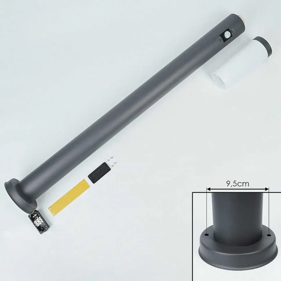 Borne Lumineuse Sessa Anthracite, 1 Lumiere, Detecteur De Mouvement