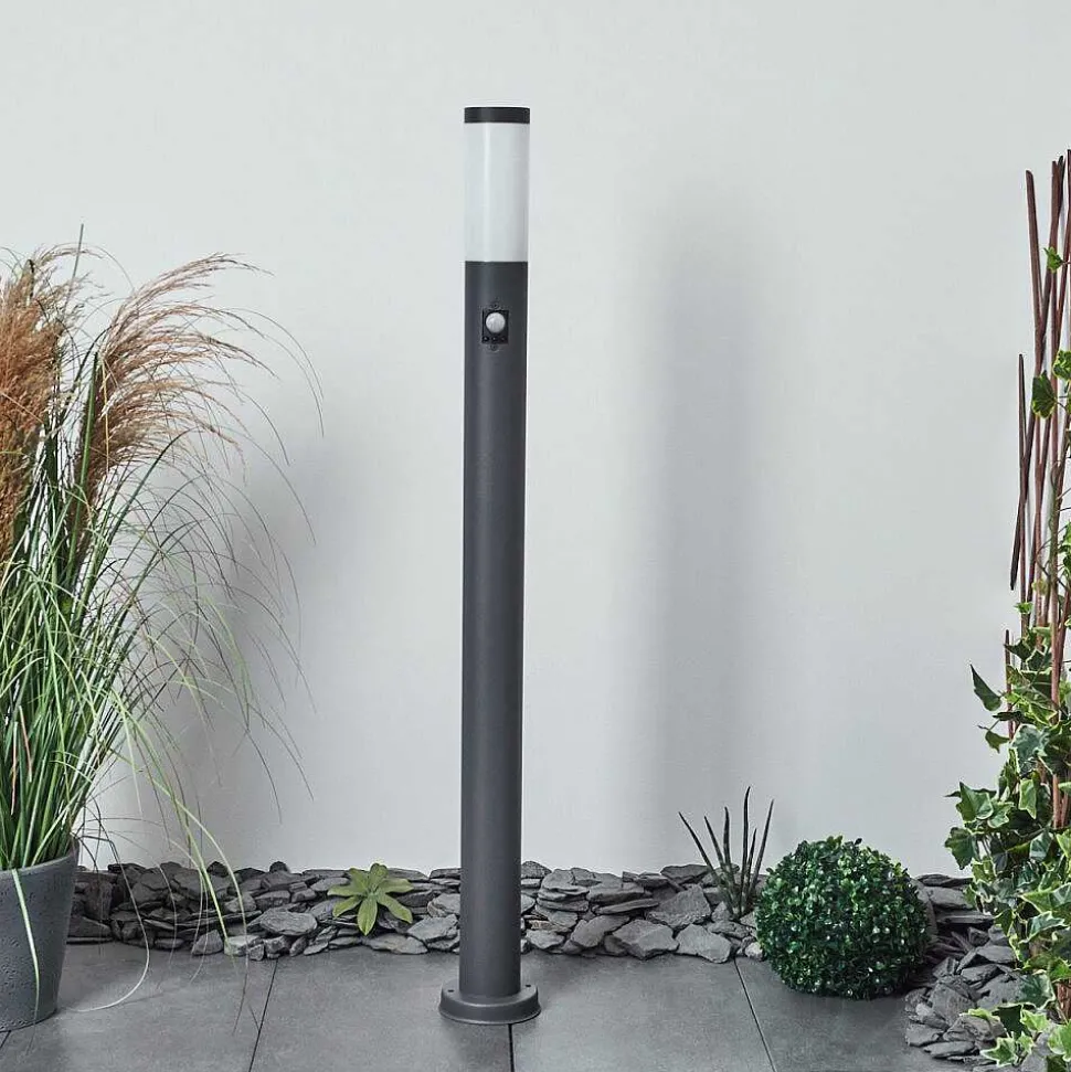 Borne Lumineuse Sessa Anthracite, 1 Lumiere, Detecteur De Mouvement