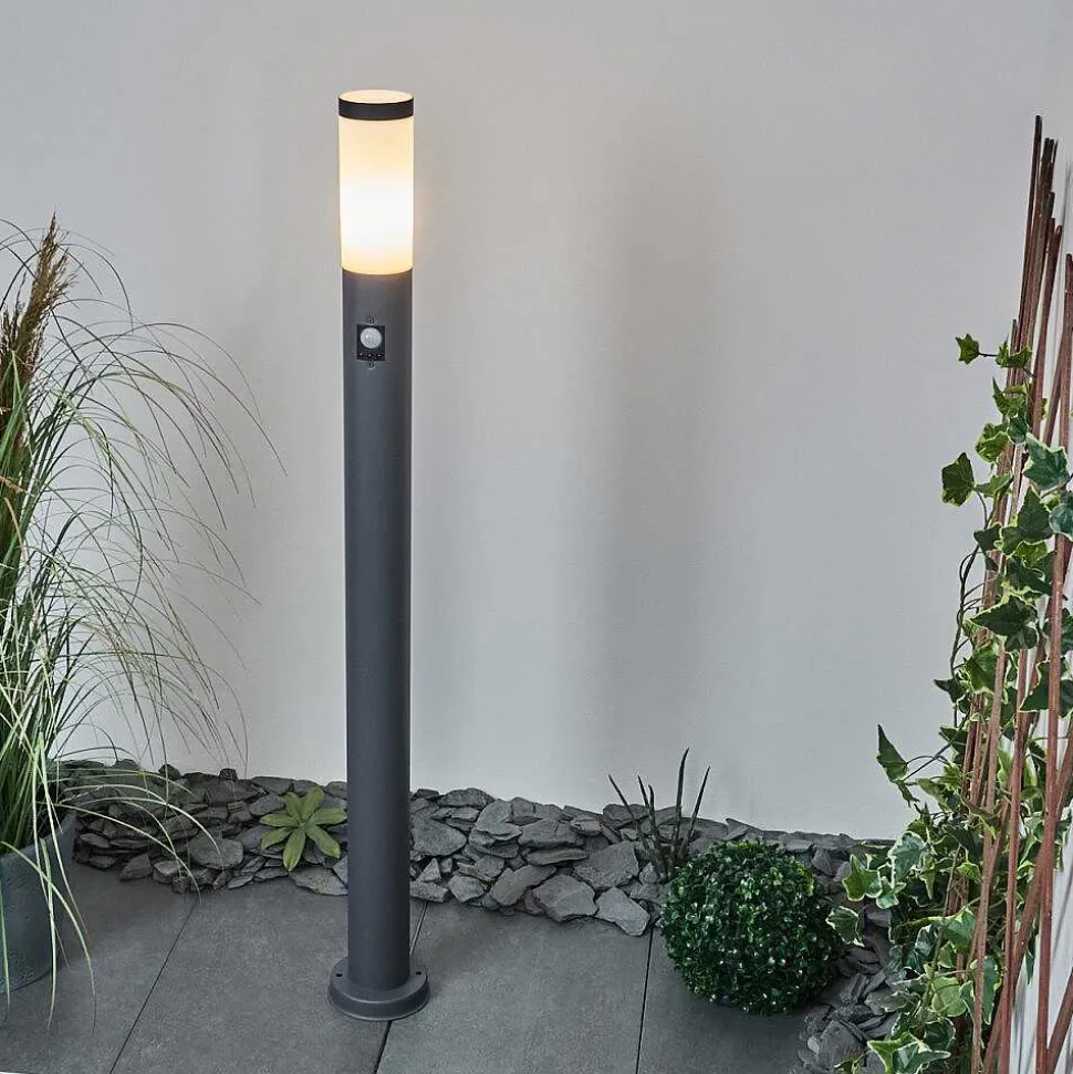 Borne Lumineuse Sessa Anthracite, 1 Lumiere, Detecteur De Mouvement