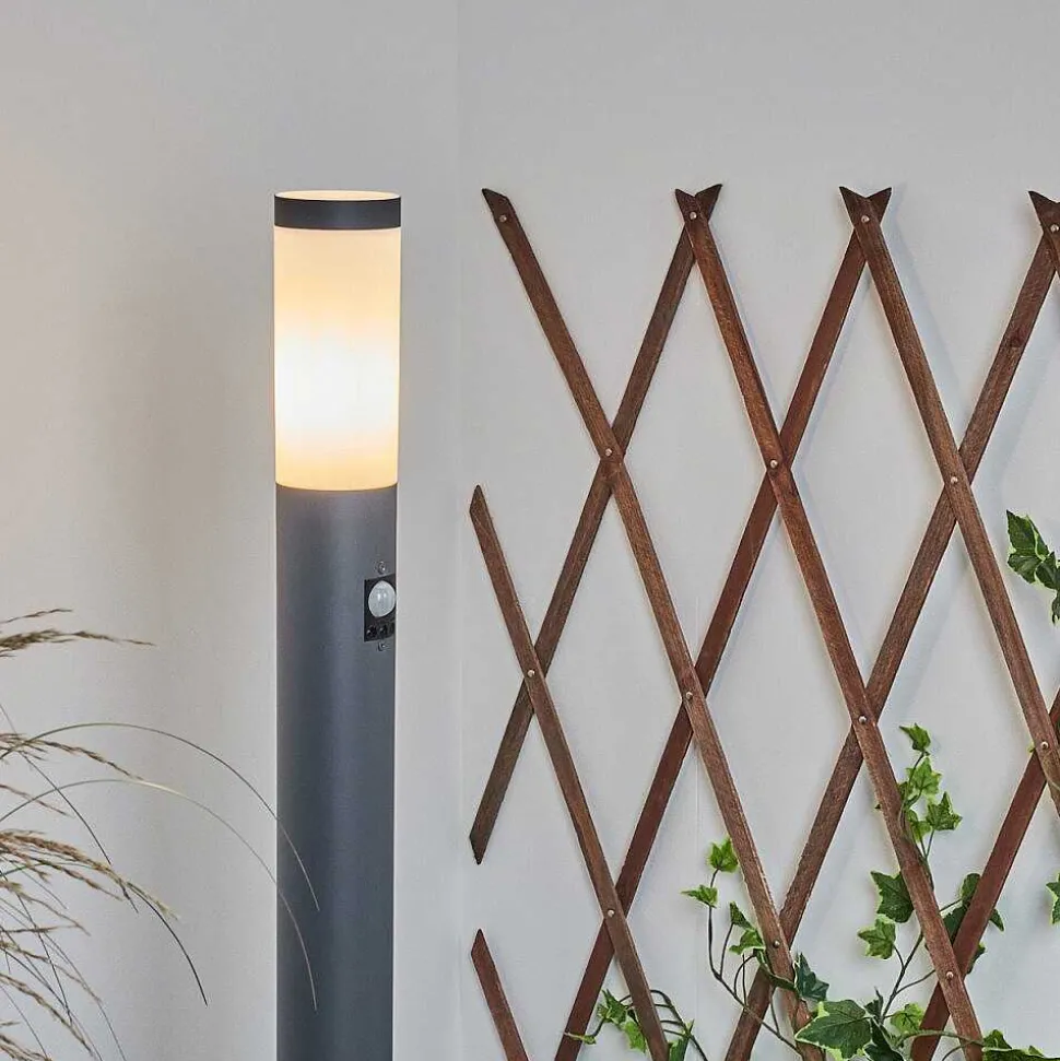 Borne Lumineuse Sessa Anthracite, 1 Lumiere, Detecteur De Mouvement