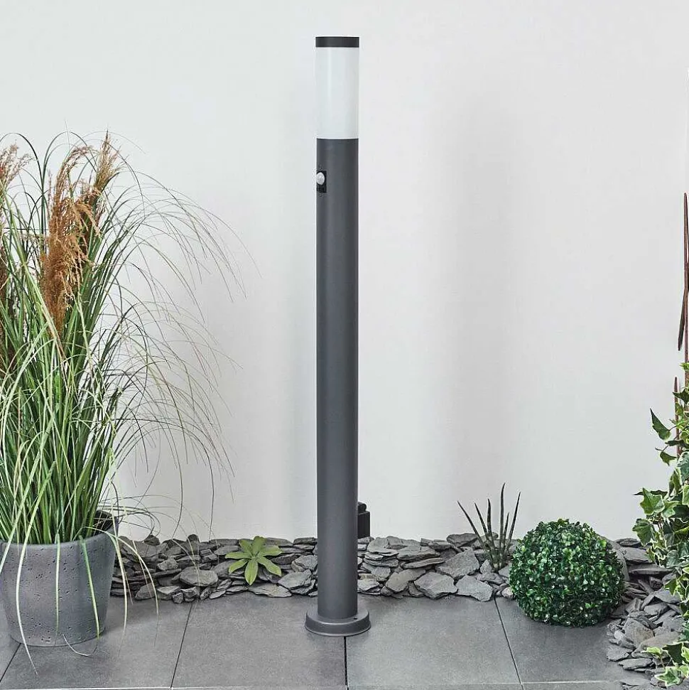 Borne Lumineuse Sessa Anthracite, 1 Lumiere, Detecteur De Mouvement