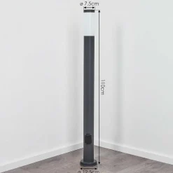 Borne Lumineuse Sessa Anthracite, 1 Lumiere