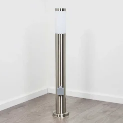 Borne Lumineuse Sessa Nickel Mat, 1 Lumiere