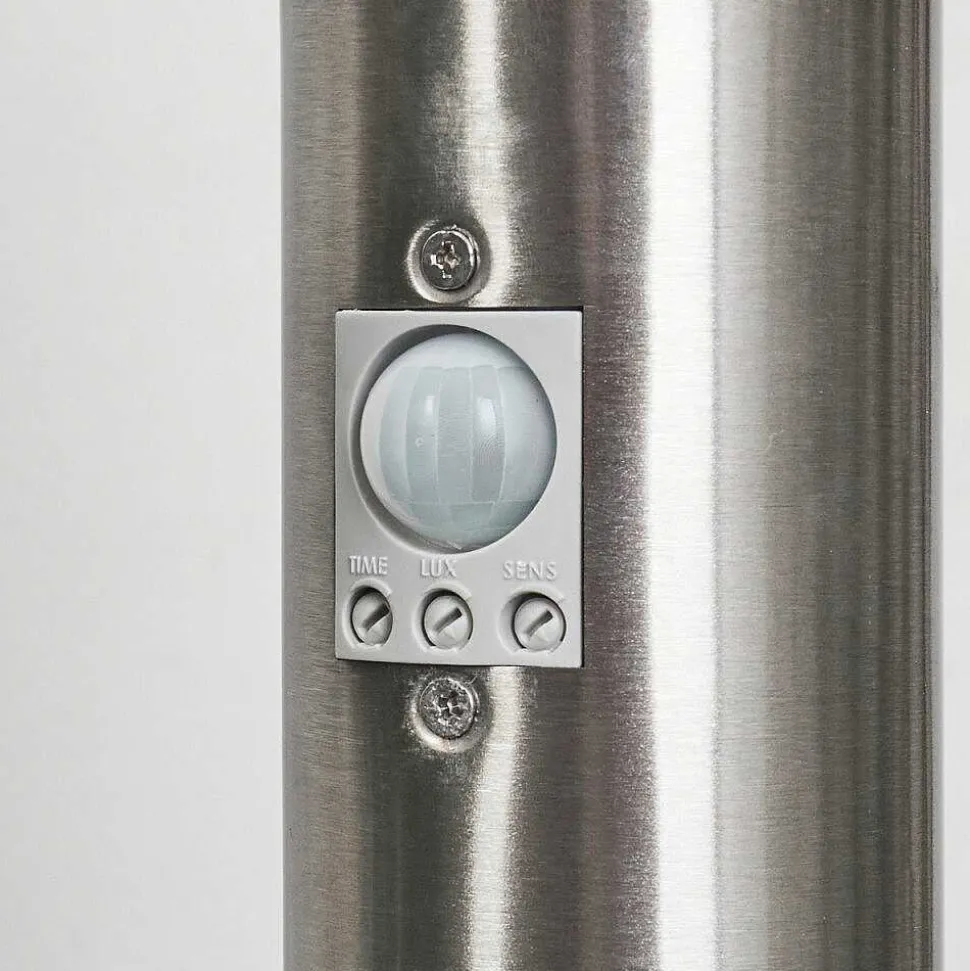 Borne Lumineuse Sessa Nickel Mat, 1 Lumiere, Detecteur De Mouvement