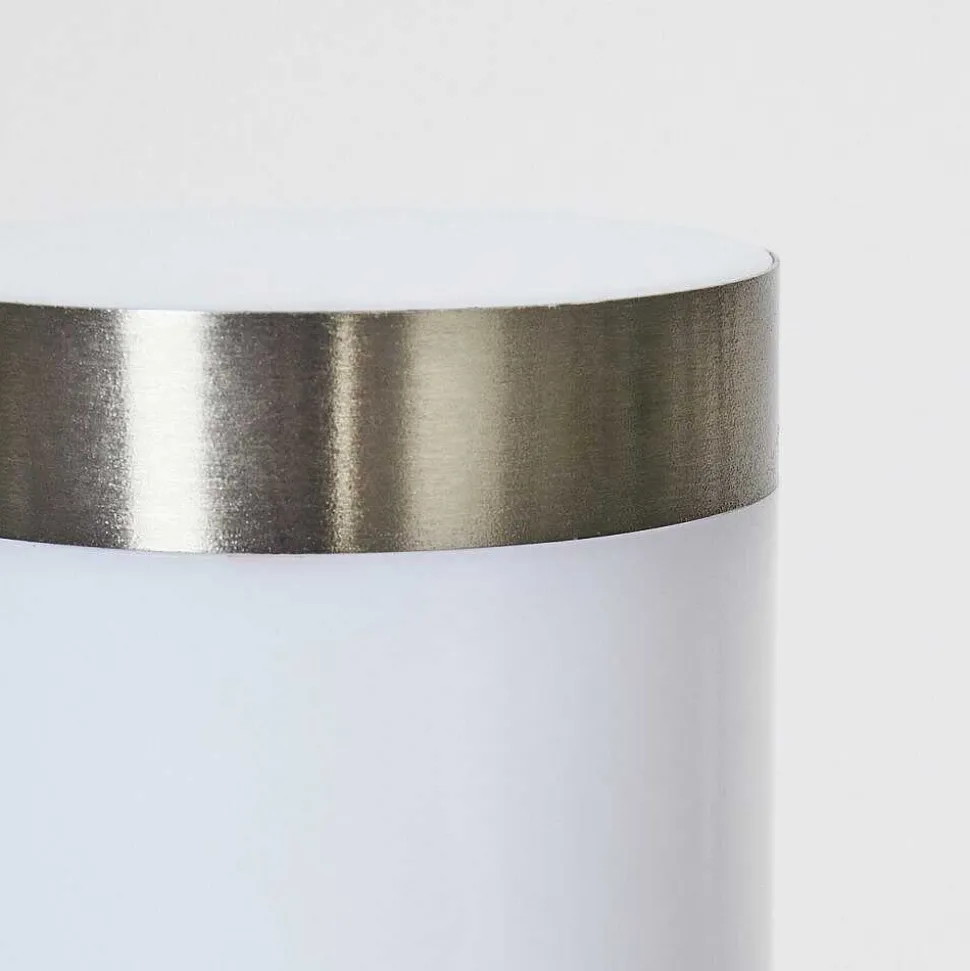 Borne Lumineuse Sessa Nickel Mat, 1 Lumiere, Detecteur De Mouvement