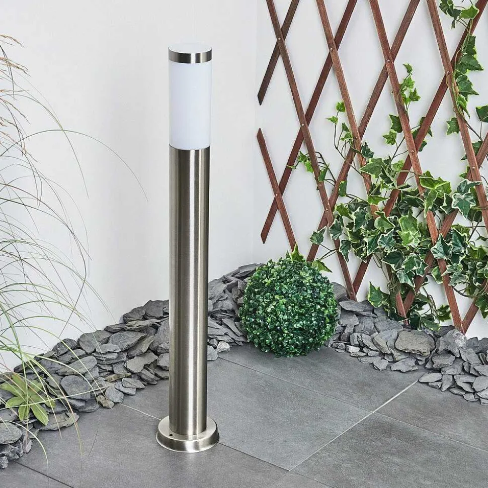 Borne Lumineuse Sessa Nickel Mat, 1 Lumiere