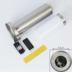 Borne Lumineuse Sessa Nickel Mat, 1 Lumiere