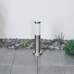 Borne Lumineuse Sessa Nickel Mat, 1 Lumiere