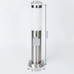 Borne Lumineuse Sessa Nickel Mat, 1 Lumiere