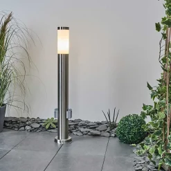 Borne Lumineuse Sessa Nickel Mat, 1 Lumiere