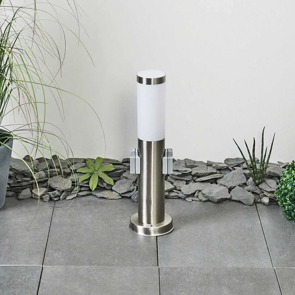 Borne Lumineuse Sessa Nickel Mat, 1 Lumiere