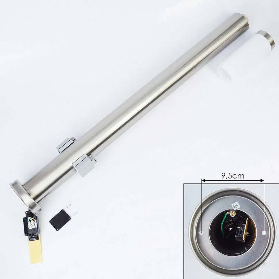 Borne Lumineuse Sessa Nickel Mat, 1 Lumiere