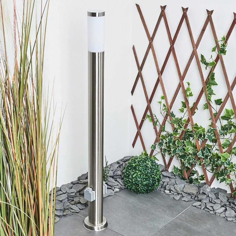 Borne Lumineuse Sessa Nickel Mat, 1 Lumiere