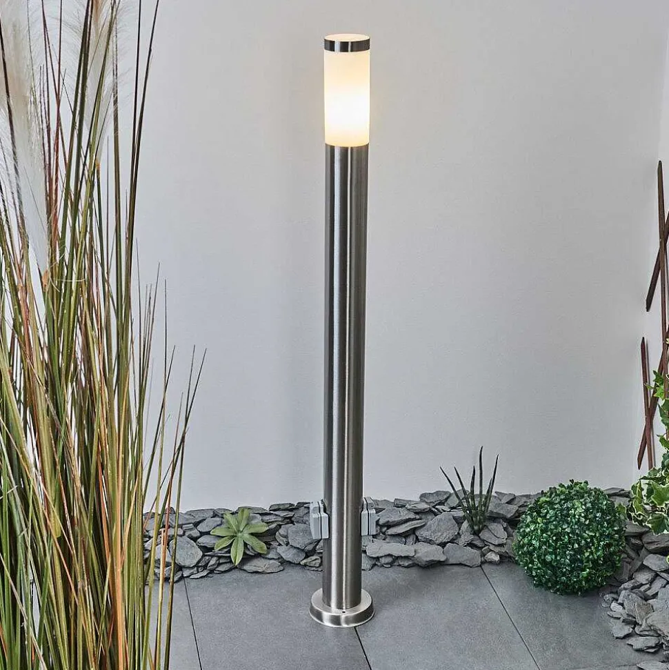 Borne Lumineuse Sessa Nickel Mat, 1 Lumiere