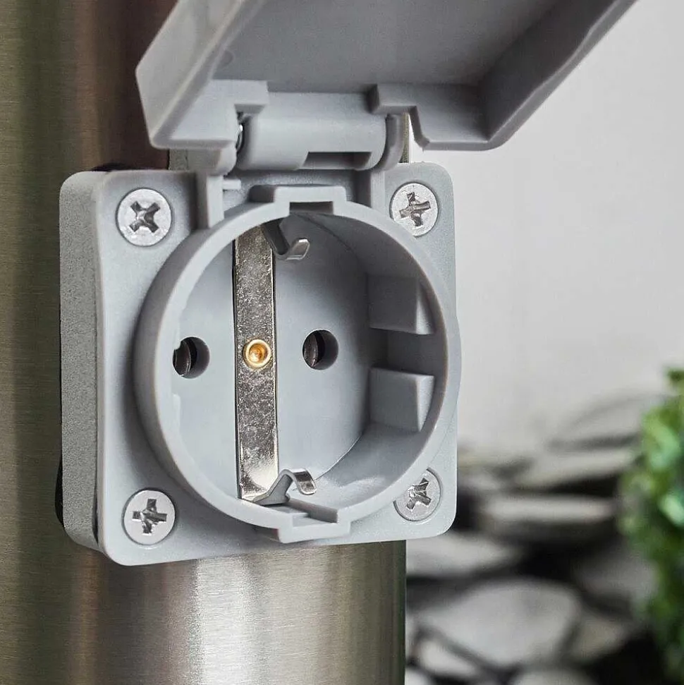 Borne Lumineuse Sessa Nickel Mat, 1 Lumiere