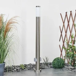 Borne Lumineuse Sessa Nickel Mat, 1 Lumiere