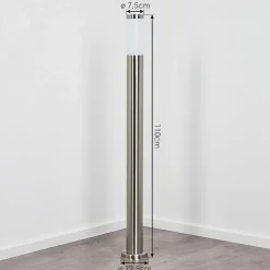 Borne Lumineuse Sessa Nickel Mat, 1 Lumiere