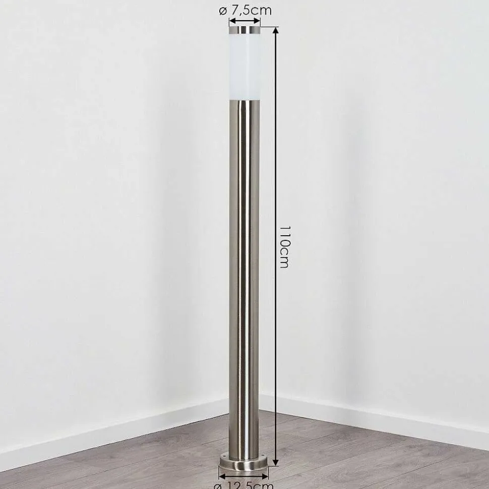 Borne Lumineuse Sessa Nickel Mat, 1 Lumiere