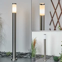 Borne Lumineuse Sessa Nickel Mat, 1 Lumiere