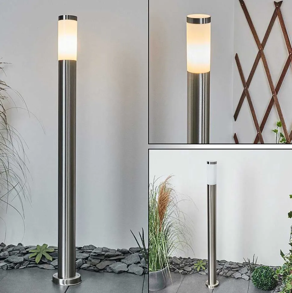 Borne Lumineuse Sessa Nickel Mat, 1 Lumiere
