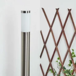 Borne Lumineuse Sessa Nickel Mat, 1 Lumiere