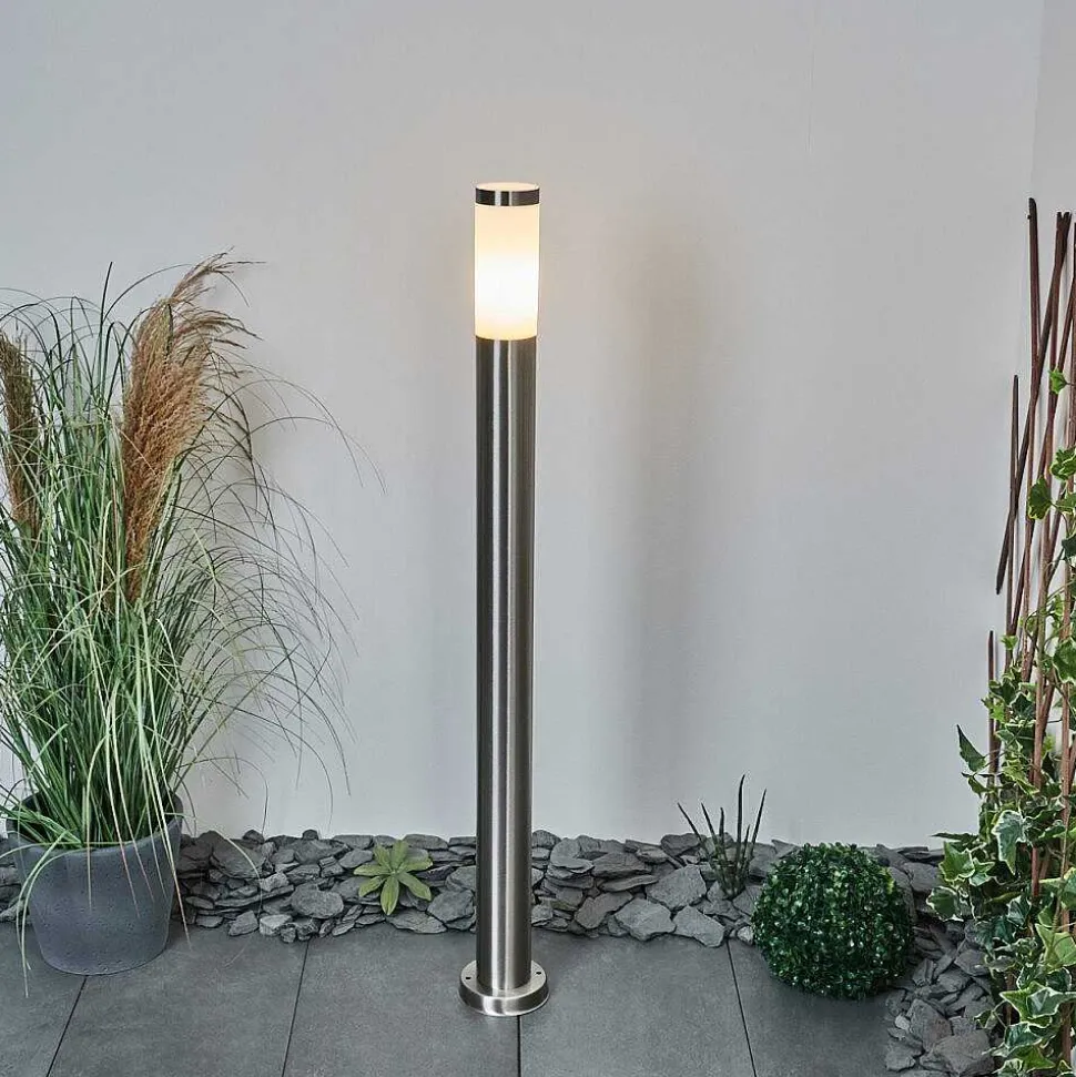Borne Lumineuse Sessa Nickel Mat, 1 Lumiere